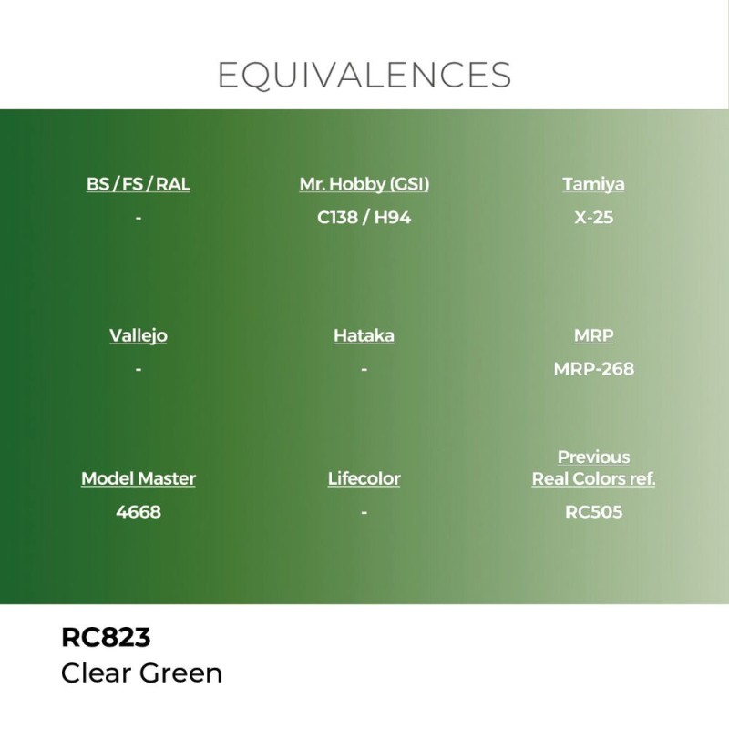  AK - Peinture Real Colors : Clear Green - 17 ml