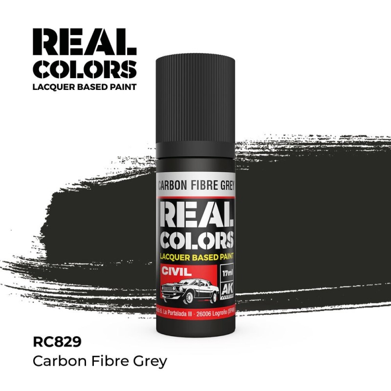 AK - Peinture Real Colors : Carbon Fibre Grey - 17 ml
