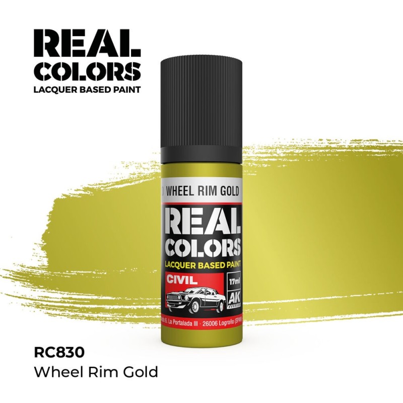 AK - Peinture Real Colors : Wheel Rim Gold - 17 ml
