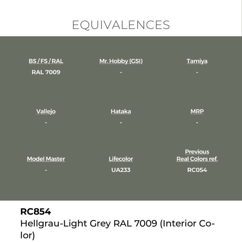  AK - Peinture Real Colors : Hellgrau - Light Grey RAL 7009 (interior color) 17 m