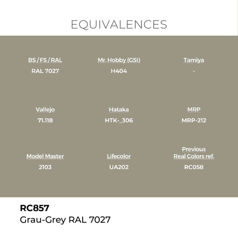  AK - Peinture Real Colors : Grau - Grey RAL 7027 - 17 ml