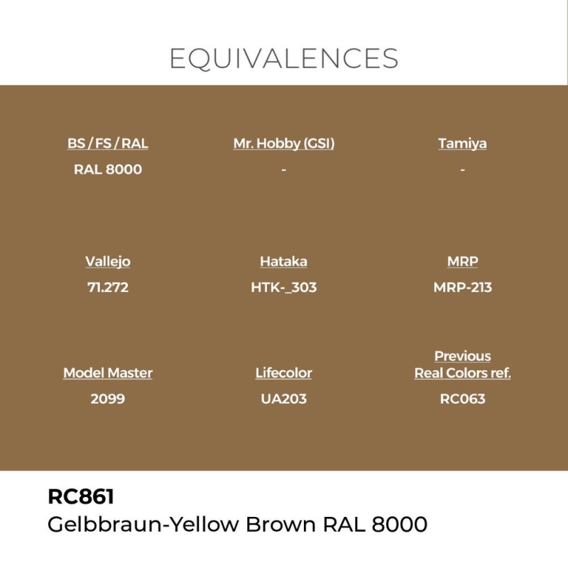  AK - Peinture Real Colors : Gelbbraun - Yellow Brown RAL 8000 - 17 ml
