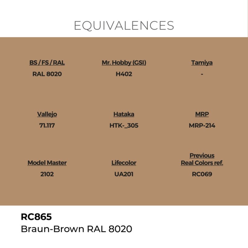  AK - Peinture Real Colors : Braun - Brown RAL 8020 - 17 ml