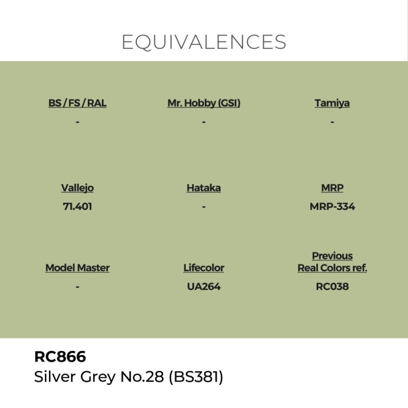  AK - Peinture Real Colors : Silver Grey No.28 (BS381) - 17 ml