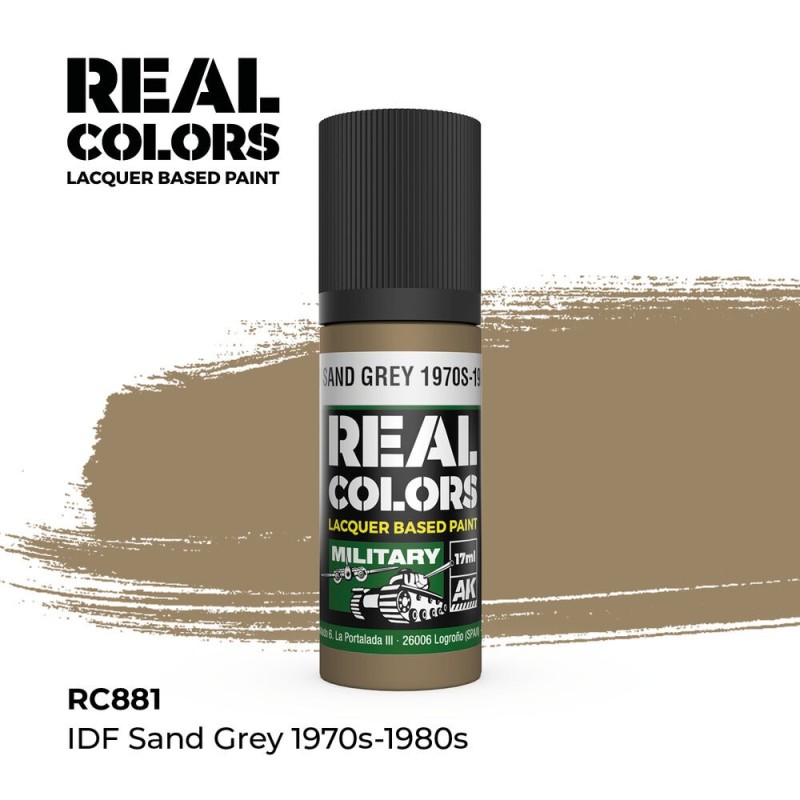 AK - Peinture Real Colors : IDF Sand Grey 1970S - 1980S - 17 ml