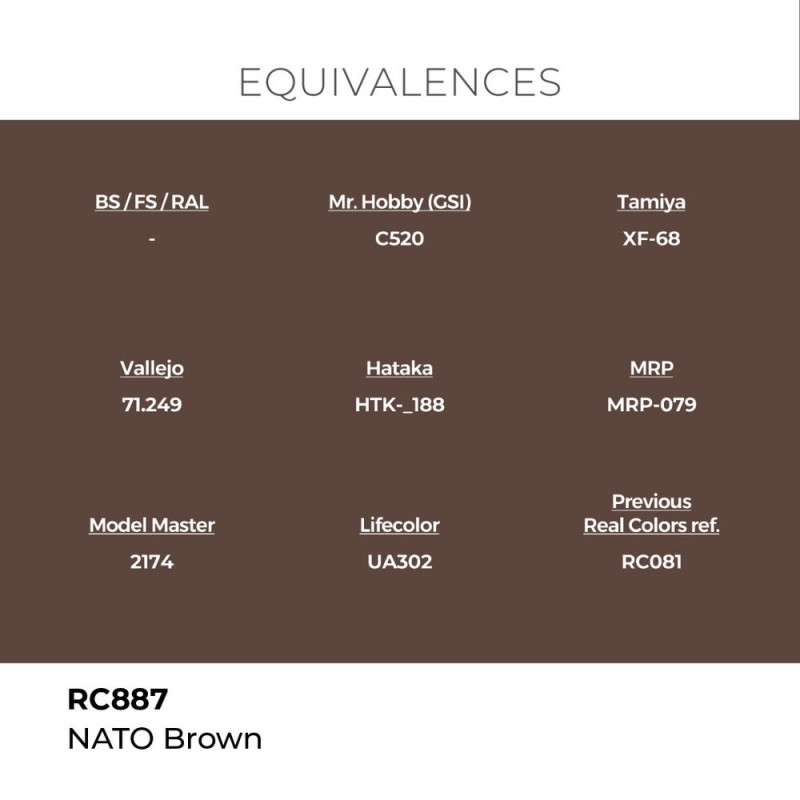  AK - Peinture Real Colors : NATO Brown - 17 ml