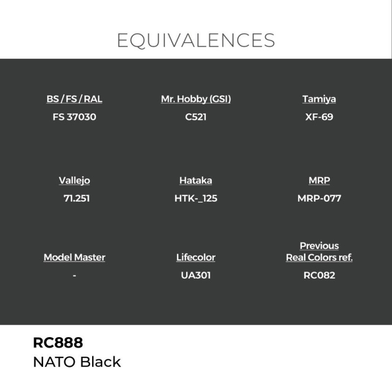  AK - Peinture Real Colors : NATO Black - 17 ml