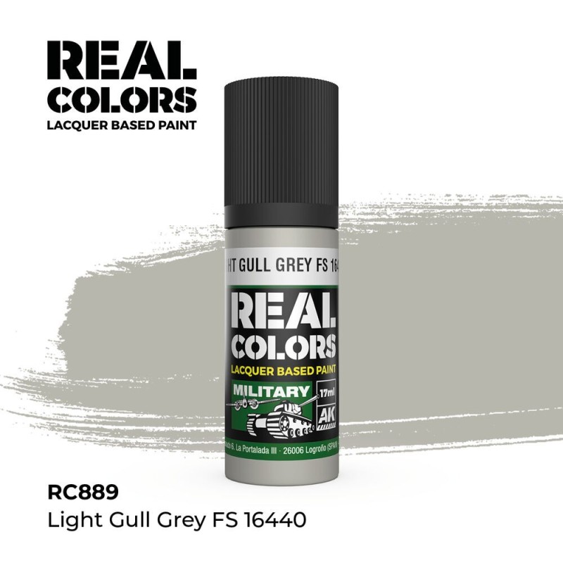 AK - Peinture Real Colors : Light Gull Grey FS 16440 - 17 ml