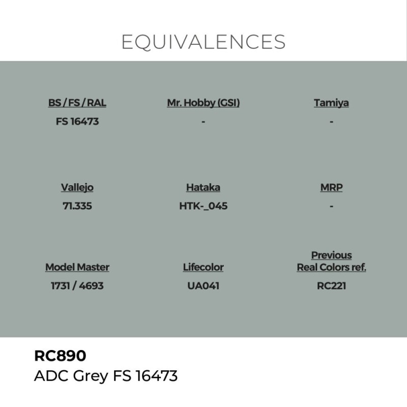  AK - Peinture Real Colors : Adc Grey FS 16473 - 17 ml