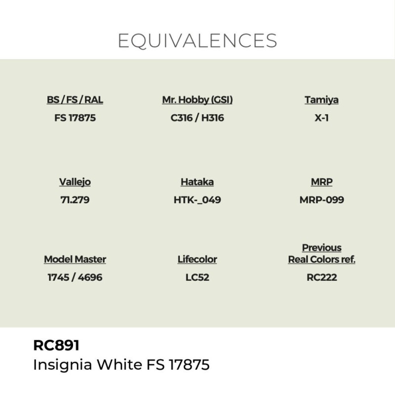  AK - Peinture Real Colors : Insignia White FS 17875 - 17 ml