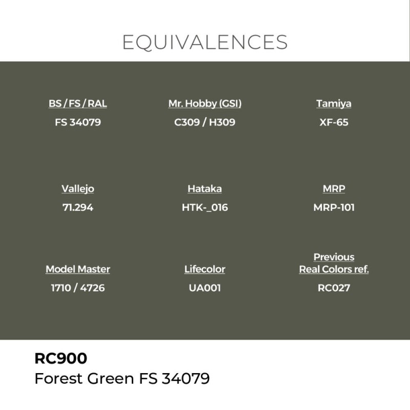  AK - Peinture Real Colors : Forest Green FS 34079 - 17 ml