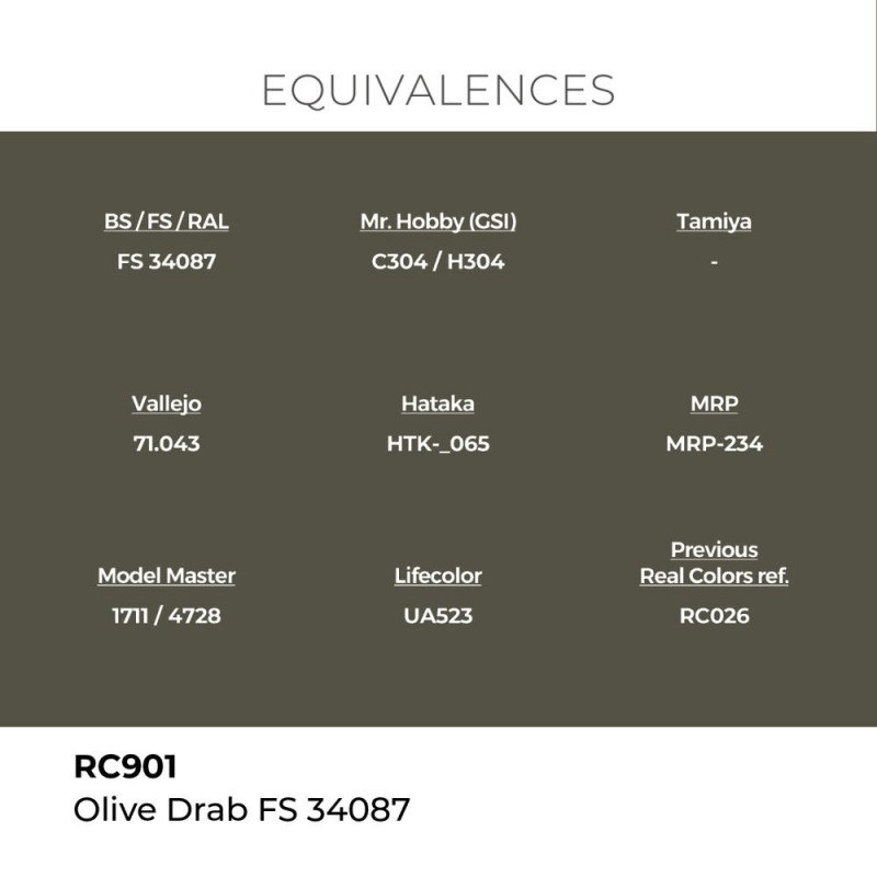  AK - Peinture Real Colors : Olive Drab FS 34087 - 17 ml