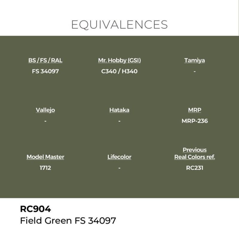  AK - Peinture Real Colors : Field Green FS 34097 - 17 ml