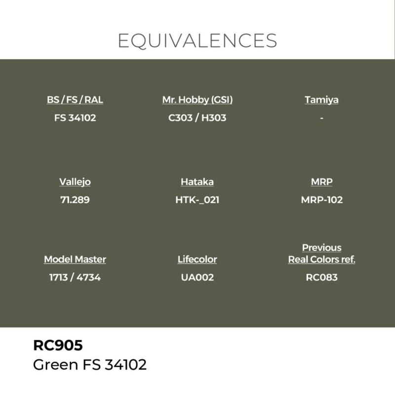  AK - Peinture Real Colors : Green FS 34102 - 17 ml