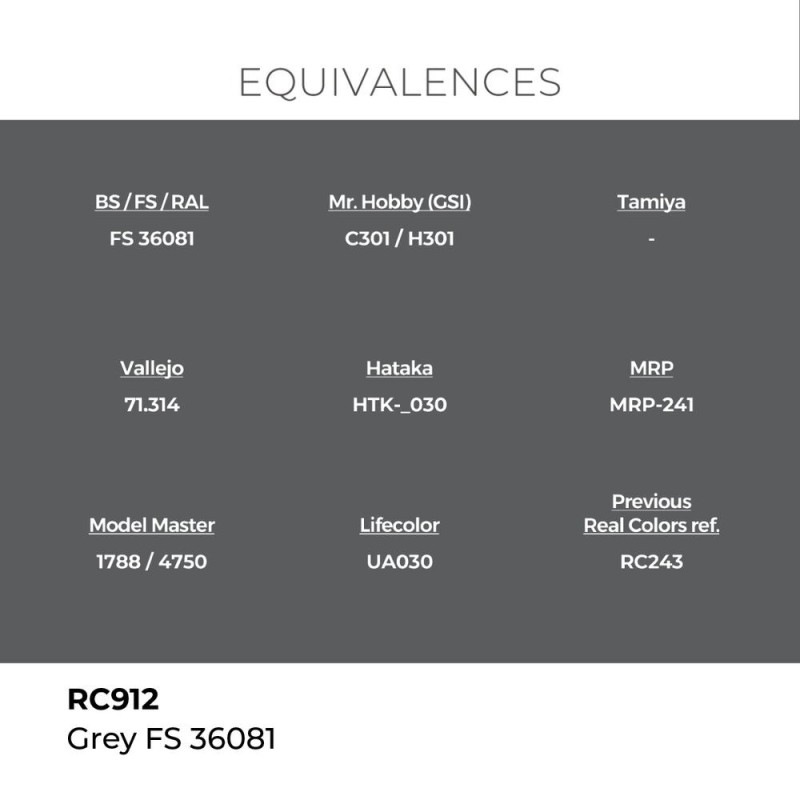  AK - Peinture Real Colors : Grey FS 36081 - 17 ml