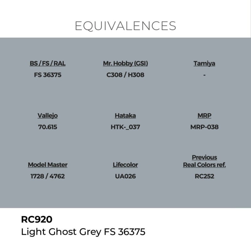  AK - Peinture Real Colors : Light Ghost Grey FS 36375 - 17 ml