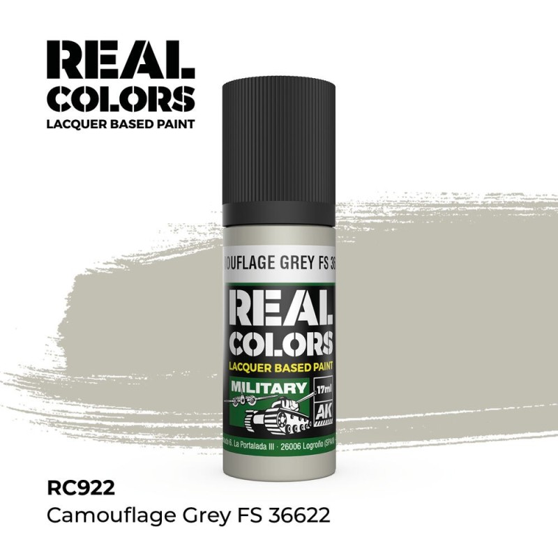 AK - Peinture Real Colors : Camouflage Grey FS 36622 - 17 ml