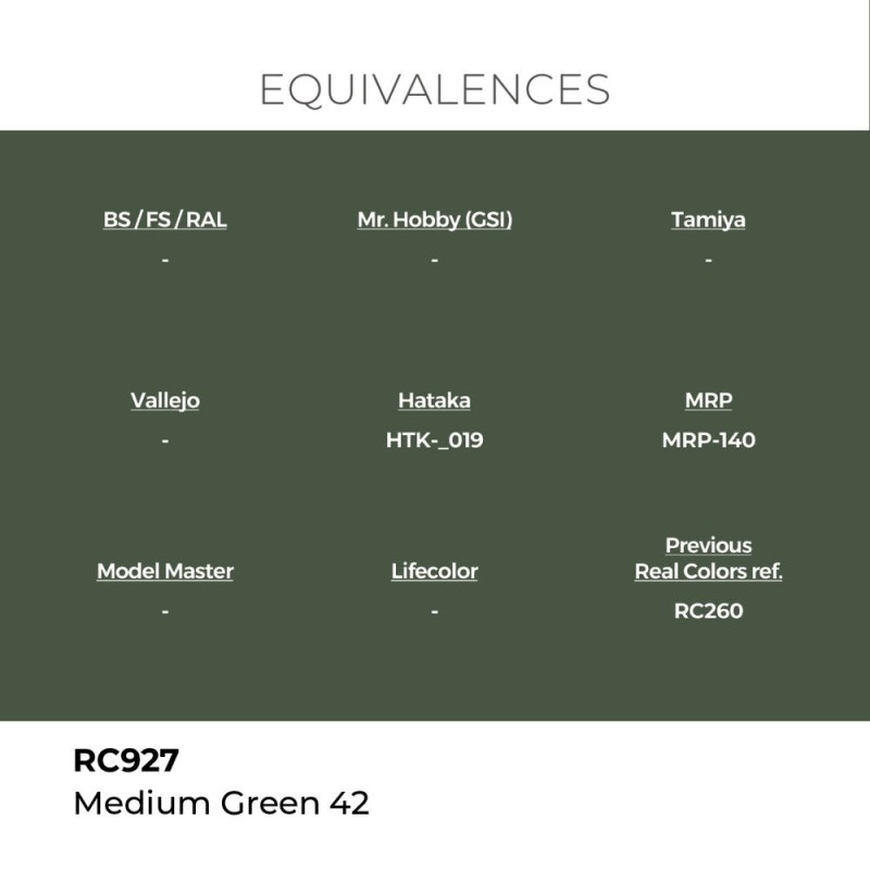  AK - Peinture Real Colors : Medium Green 42 - 17 ml