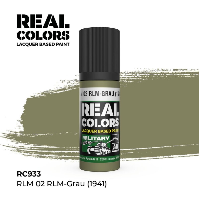 AK - Peinture Real Colors : RLM 02 RLM - Grau (1941) - 17 ml