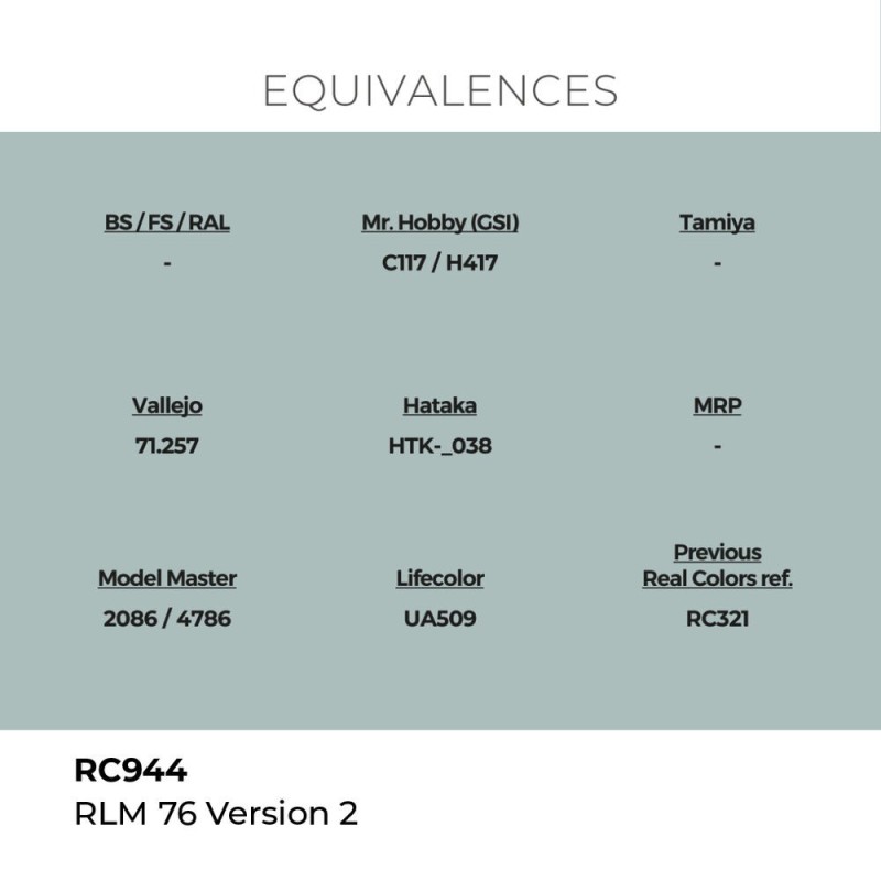  AK - Peinture Real Colors : RLM 76 Version 2 - 17 ml