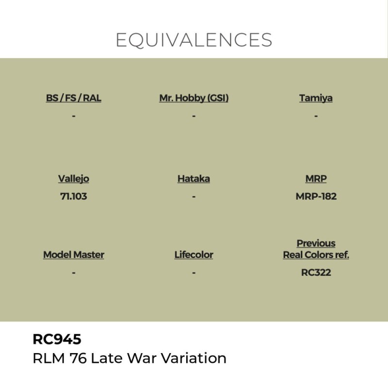  AK - Peinture Real Colors : RLM 76 Late War Variation - 17 ml
