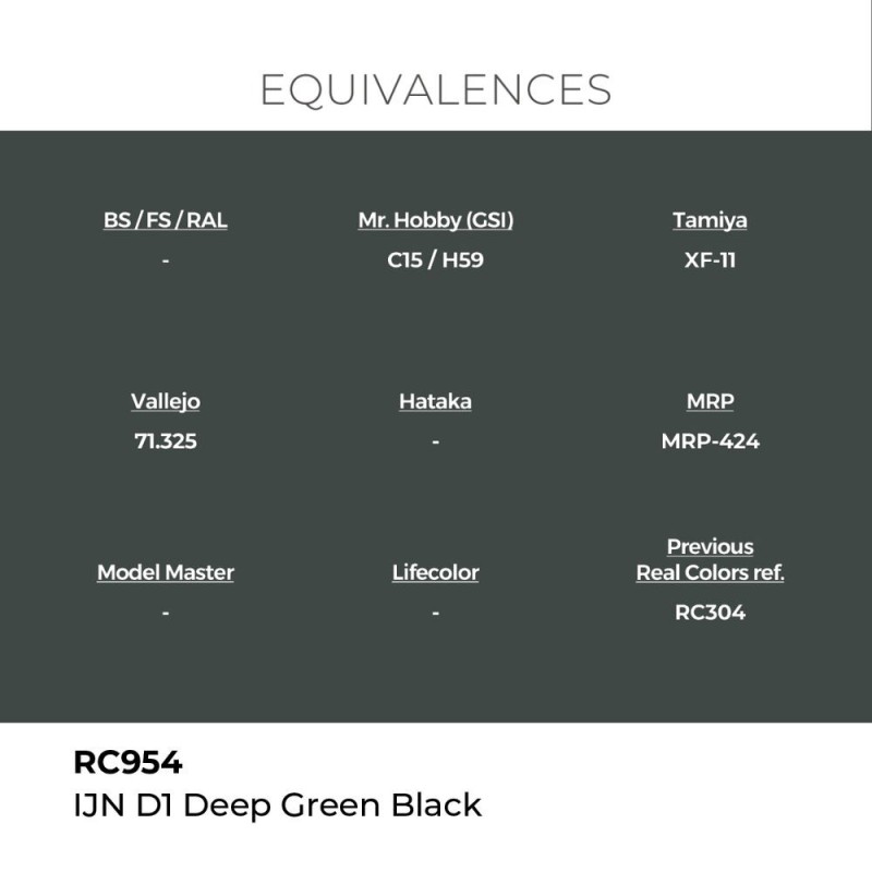  AK - Peinture Real Colors : IJN D1 Deep Green Black - 17 ml