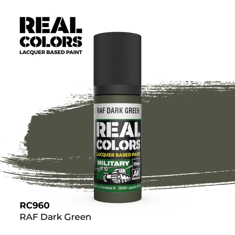 AK - Peinture Real Colors : RAF Dark Green - 17 ml