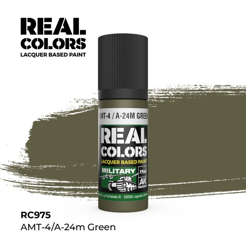 AK - Peinture Real Colors : Amt - 4 / A - 24M Green - 17 ml