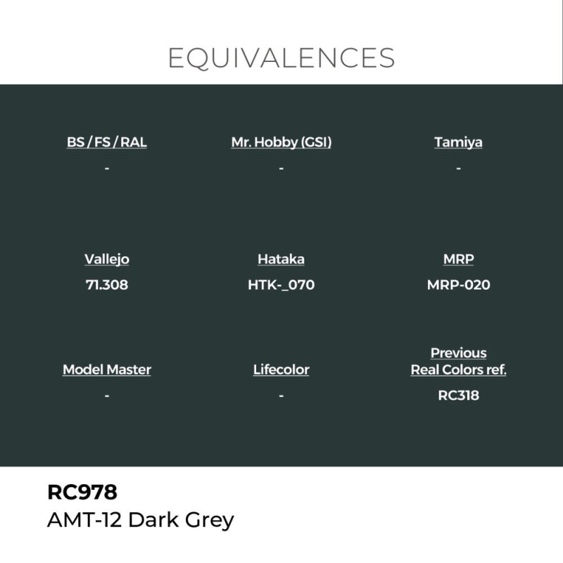  AK - Peinture Real Colors : Amt - 12 Dark Grey - 17 ml