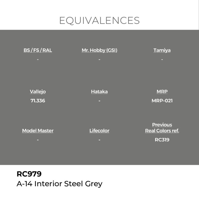 AK - Peinture Real Colors : A - 14 Interior Steel Grey - 17 ml