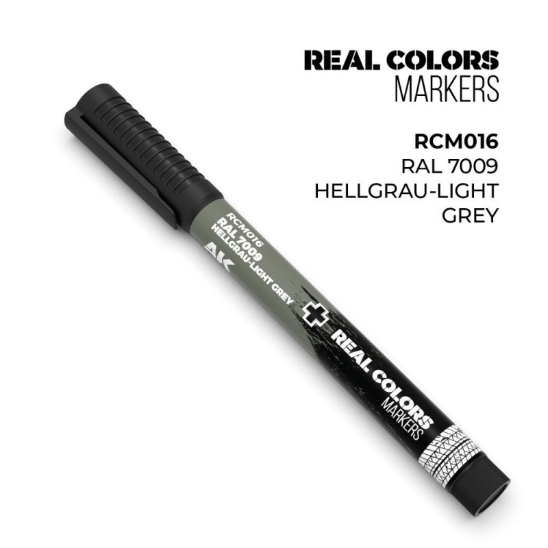 AK - Peinture Real Colors : Real Colors Markers: RAL 7009 Hellgrau - Light Grey