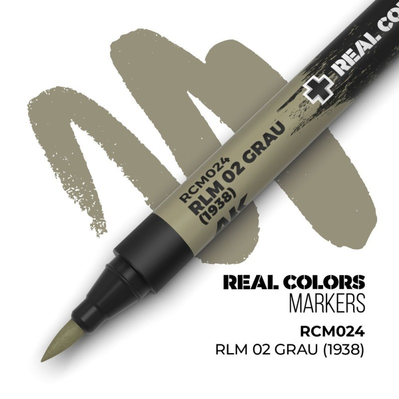  AK - Peinture Real Colors : Real Colors Markers: RLM 02 Grau (1938)