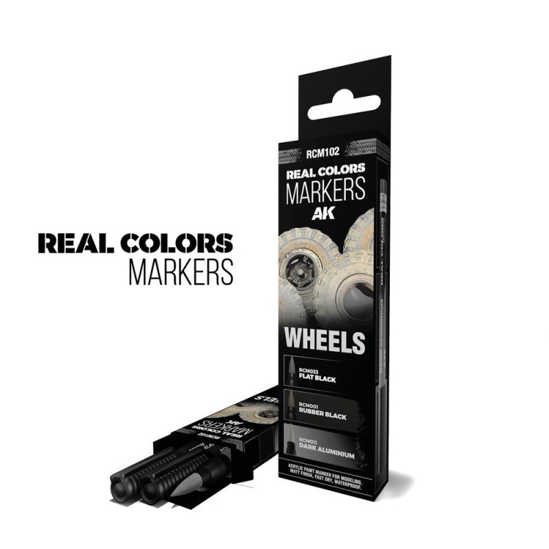 AK - Peinture Real Colors : Wheels - 3 Real Colors Markers