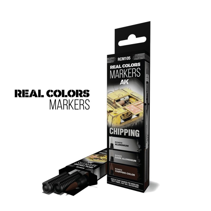 AK - Peinture Real Colors : Chipping - 3 Real Colors Markers