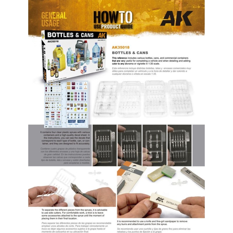  AK - Kit de modélisme : Bottles & Cans 1/35