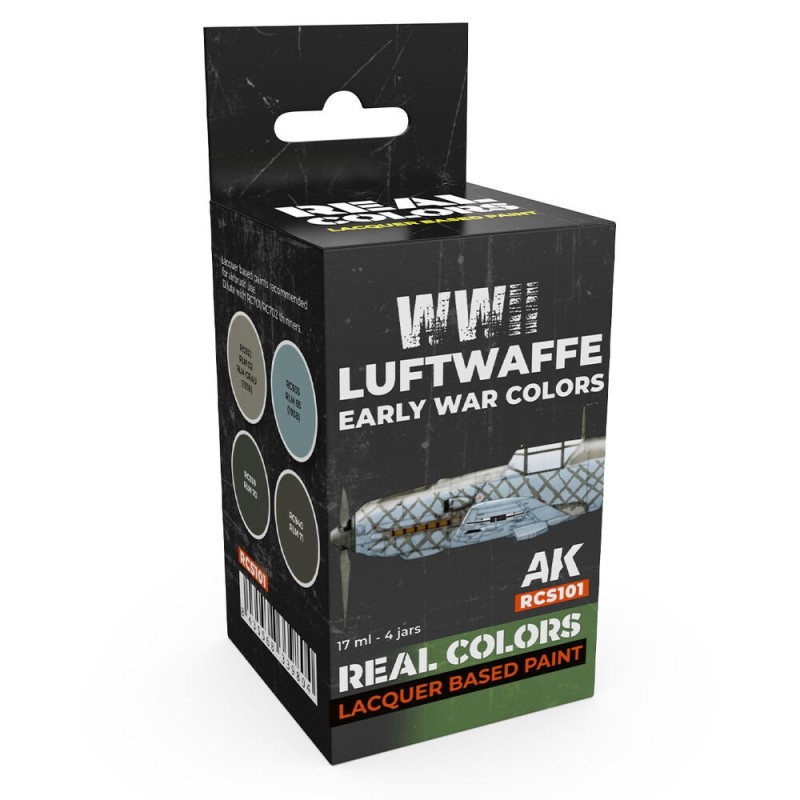 AK - Set de peintures Real Colors : WWII Luftwaffe Early War Colors