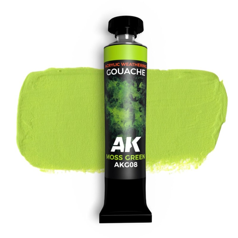AK - Décor végétal : Moss Green - AK Gouache - 20 ml