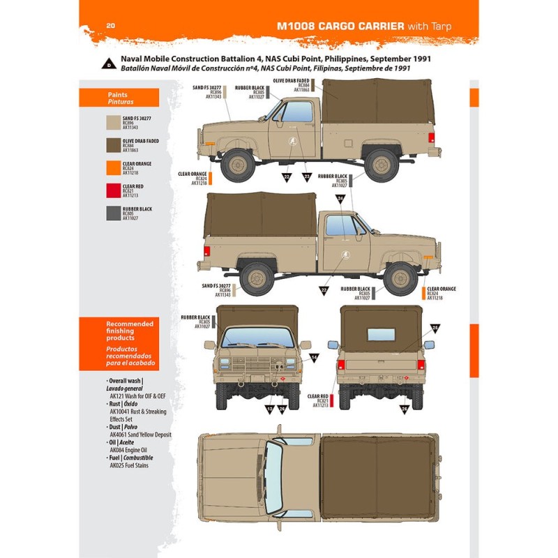  AK - Kit de modélisme : M1008 Troop Carrier With Tarp