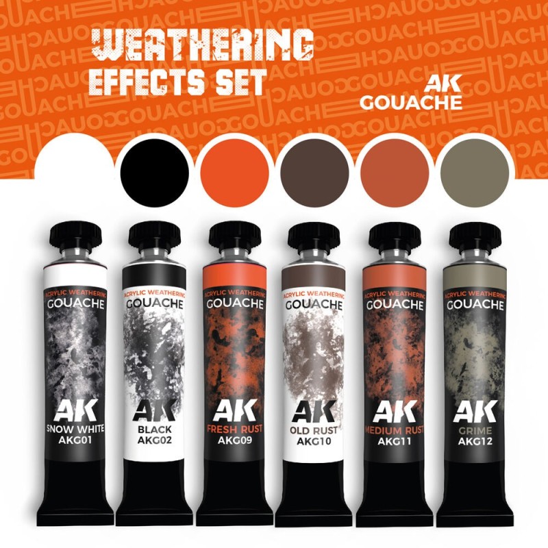  AK - Weathering Effects - AK Gouaches