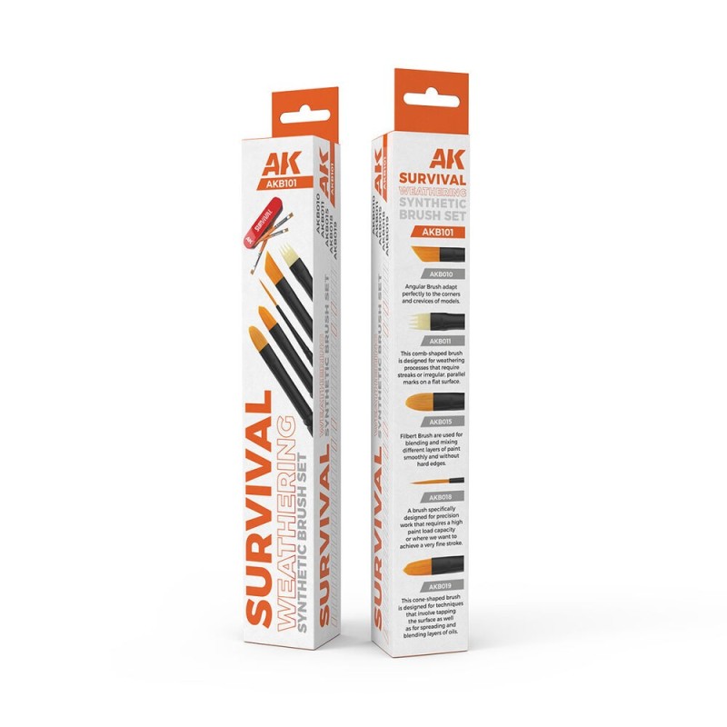  AK - Survival Weathering Brushes (5 Brushes)