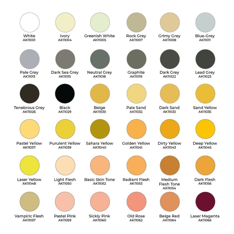  AK - Set de peintures 3gen : Wargame Paint It All Box 108 Colors