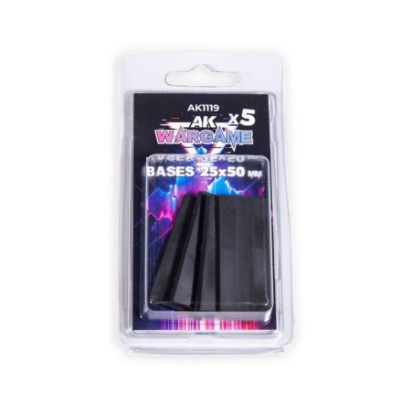 AK - Peinture 3gen : Rectangular Bases 25x50 mm x 5 units