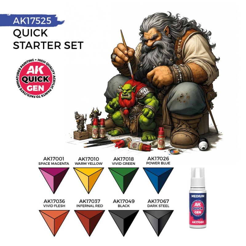  AK - Quick Starter (8 + 1 Medium + 1 Free Brush)