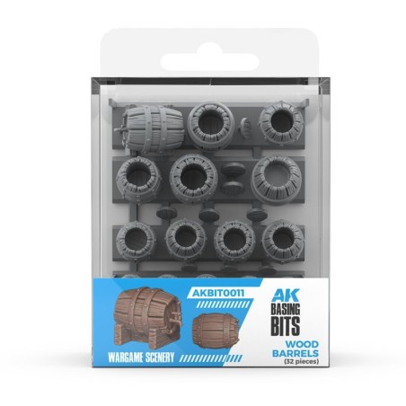AK - Wood Barrels - Basing Bits 32 Pieces