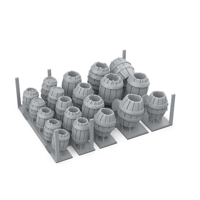  AK - Wood Barrels - Basing Bits 32 Pieces