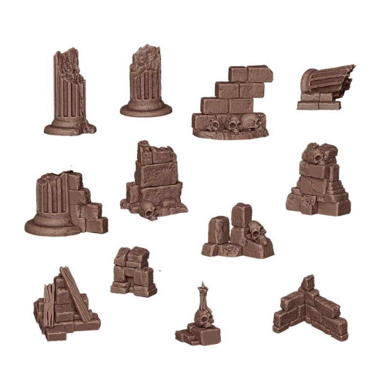  AK - Village Ruins - Basing Bits 12 Pieces