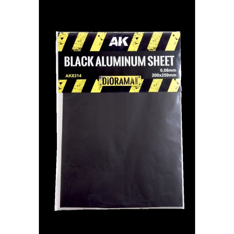 AK - Black Aluminium Sheet 150Um 200X250 mm