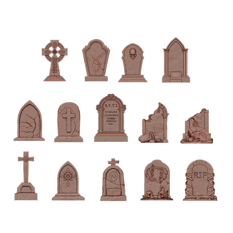  AK - Tumbstones - Basing Bits 14 Pieces