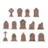  AK - Tumbstones - Basing Bits 14 Pieces