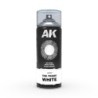 AK - Apprêt en spray : Fine Primer White 400 ml (Includes 2 nozzles)
